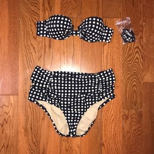 J. Crew vintage style polka dot bikini
